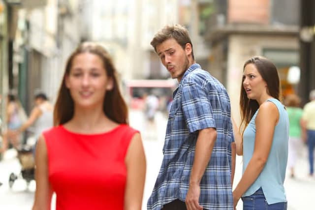 Distracted Boyfriend meme template