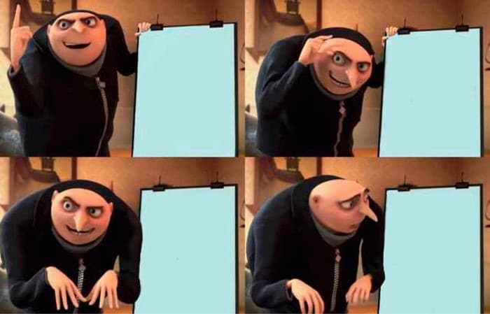 Gru's Plan meme template