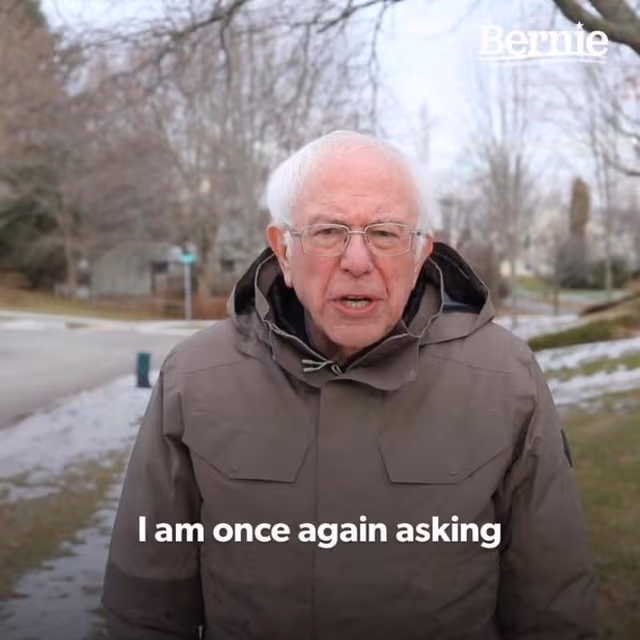 Cover image for blog post: Bernie Sanders’ “I Am Once Again Asking for Your Support” Meme: A Deep Dive